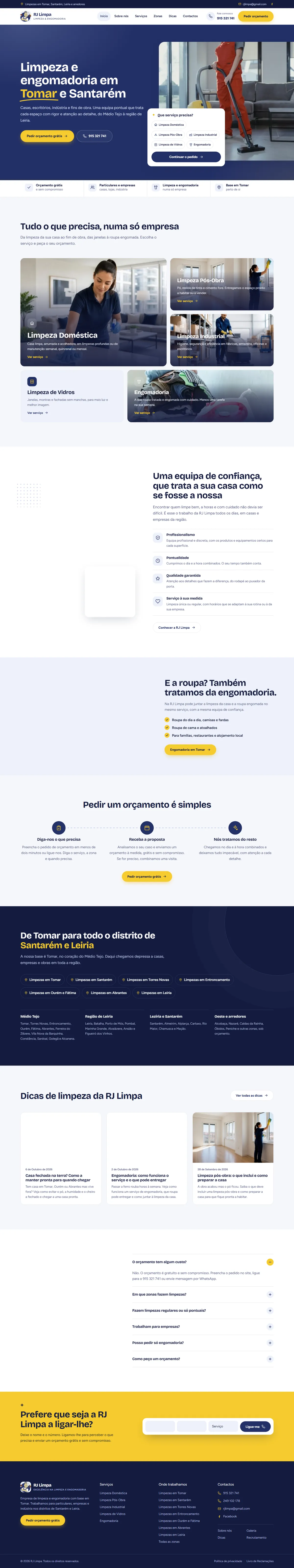 Página inicial do site RJ Limpa, criado pela Mwinda